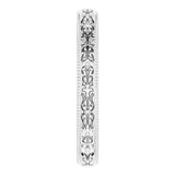 14K White Gold 3 mm Patterned Band Size 6