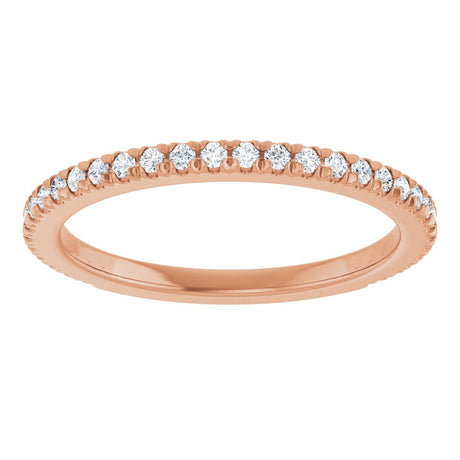 14K Rose Gold 1/4 CTW Natural Diamond French-Set Anniversary Band
