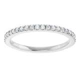 14K White 1/3 CTW Natural Diamond French-Set Anniversary Band