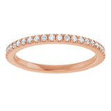 14K Rose Gold 1/4 CTW Natural Diamond French-Set Anniversary Band