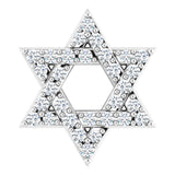 14K White 1/8 CTW Natural Diamond Star of David Pendant