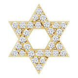 14K Yellow 1/8 CTW Natural Diamond Star of David Pendant