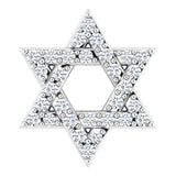 14K White Gold 1/10 CTW Natural Diamond Star of David Pendant