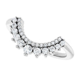 Platinum 1/4 CTW Lab-Grown Diamond Contour Band