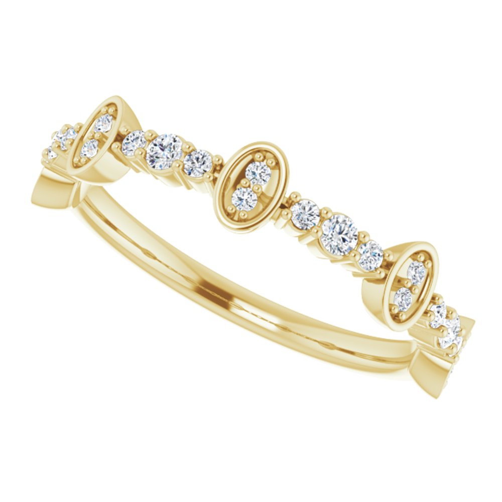 14K Yellow 1/5 CTW Natural Diamond Anniversary Band