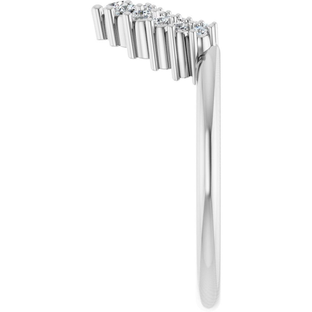 Platinum 1/4 CTW Lab-Grown Diamond Contour Band