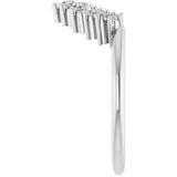 Platinum 1/4 CTW Lab-Grown Diamond Contour Band