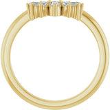 14K Yellow Gold 1/6 CTW Lab-Grown Diamond Contour Band