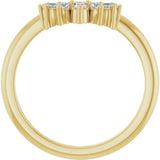 14K Yellow 1/6 CTW Lab-Grown Diamond Contour Band