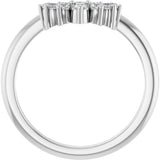 14K White Gold 1/6 CTW Lab-Grown Diamond Contour Band