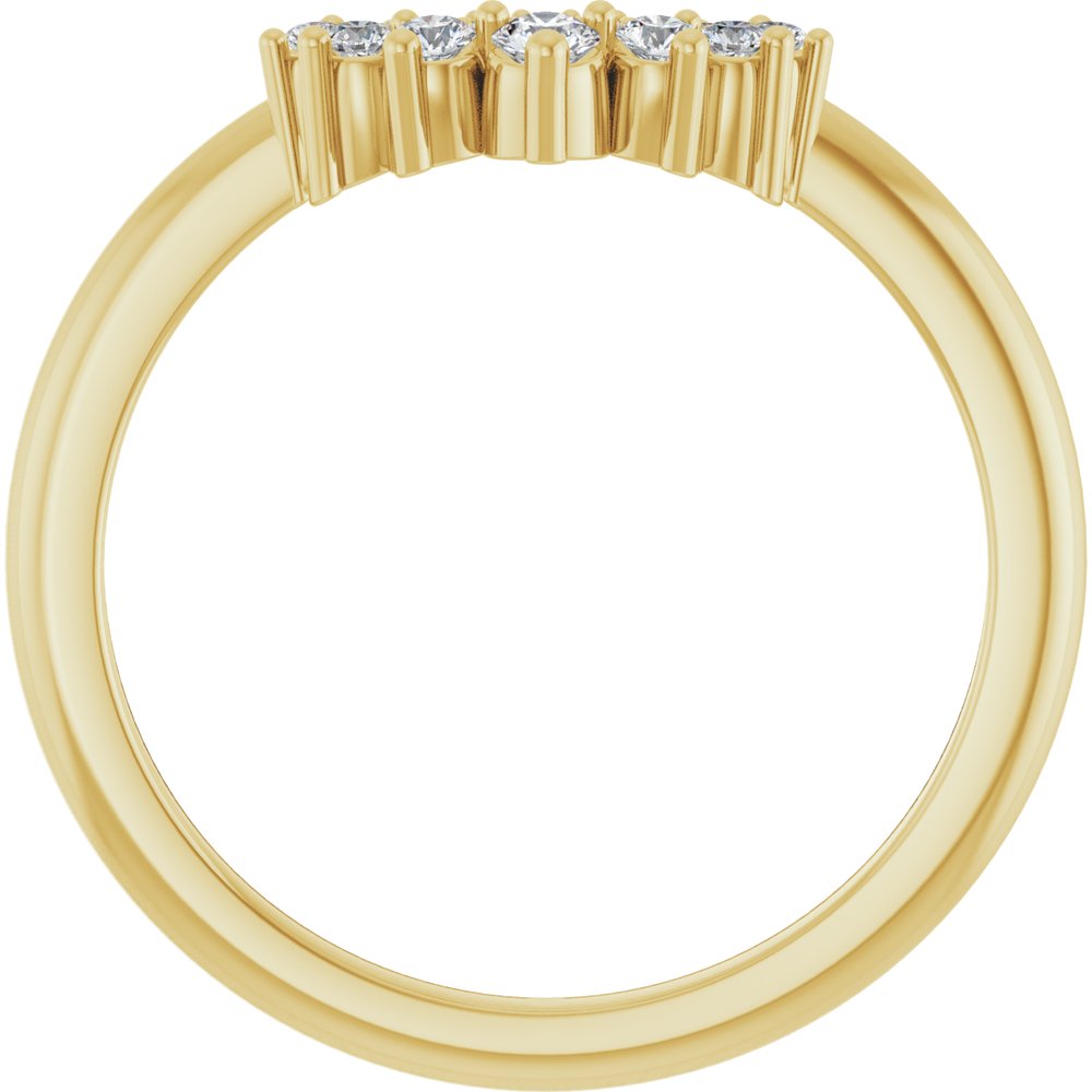 14K Yellow 1/6 CTW Natural Diamond Contour Band