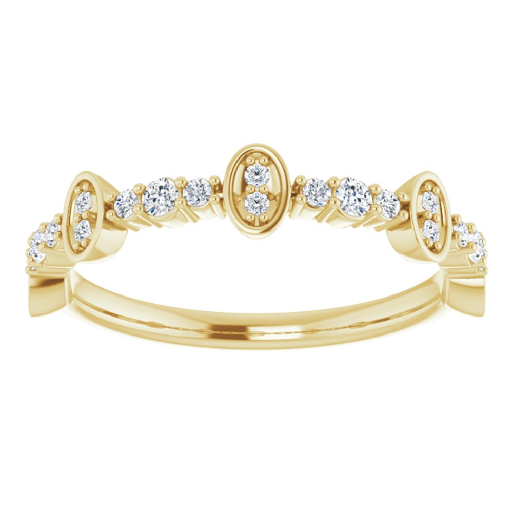 14K Yellow 1/5 CTW Natural Diamond Anniversary Band