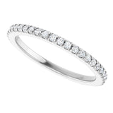 14K White 1/3 CTW Natural Diamond French-Set Anniversary Band