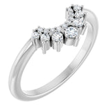 Platinum 1/6 CTW Natural Diamond Contour Band