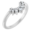 14K White Gold 1/6 CTW Lab-Grown Diamond Contour Band