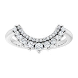 Platinum 1/4 CTW Lab-Grown Diamond Contour Band