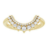 14K Yellow 1/4 CTW Natural Diamond Contour Band