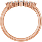 14K Rose 1/4 CTW Natural Diamond Contour Band