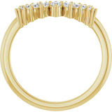 14K Yellow 1/4 CTW Lab-Grown Diamond Contour Band