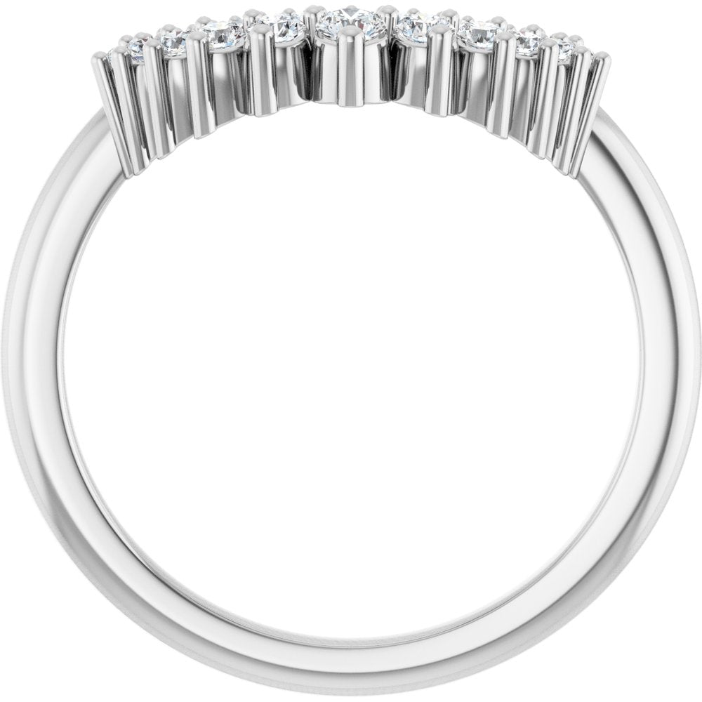 Platinum 1/4 CTW Lab-Grown Diamond Contour Band