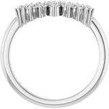 Platinum 1/4 CTW Lab-Grown Diamond Contour Band