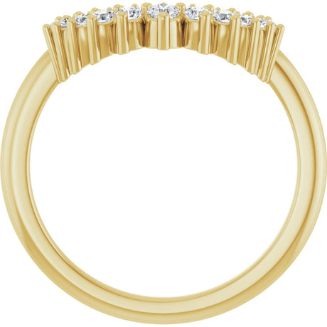 14K Yellow 1/4 CTW Natural Diamond Contour Band