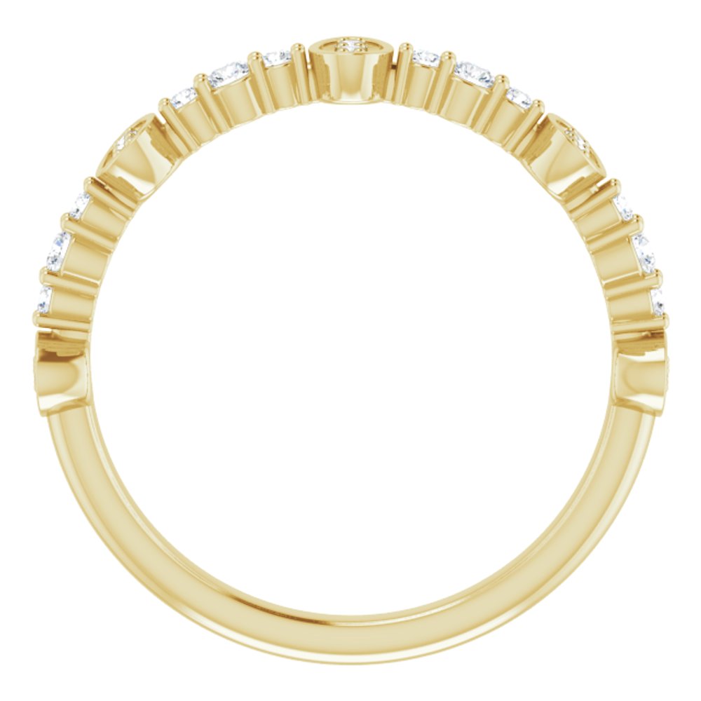 14K Yellow 1/5 CTW Natural Diamond Anniversary Band