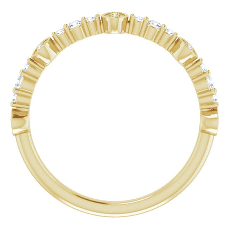 14K Yellow 1/5 CTW Natural Diamond Anniversary Band
