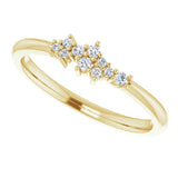 14K Yellow .08 CTW Natural Diamond Stackable Cluster Ring