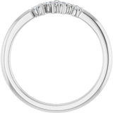 14K White Gold .08 CTW Natural Diamond Stackable Cluster Ring 