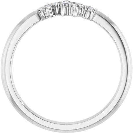14K White Gold .08 CTW Natural Diamond Stackable Cluster Ring 