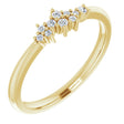 14K Yellow .08 CTW Natural Diamond Stackable Cluster Ring 