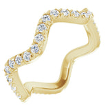 14K Yellow 1/2 CTW Natural Diamond French-Set Eternity Band Size 4