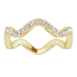 14K Yellow 1/2 CTW Natural Diamond French-Set Eternity Band