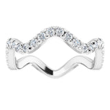 14K White 1/2 CTW Natural Diamond French-Set Eternity Band