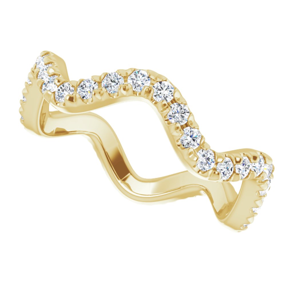 14K Yellow 1/2 CTW Natural Diamond French-Set Eternity Band