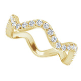 14K Yellow 1/2 CTW Natural Diamond French-Set Eternity Band
