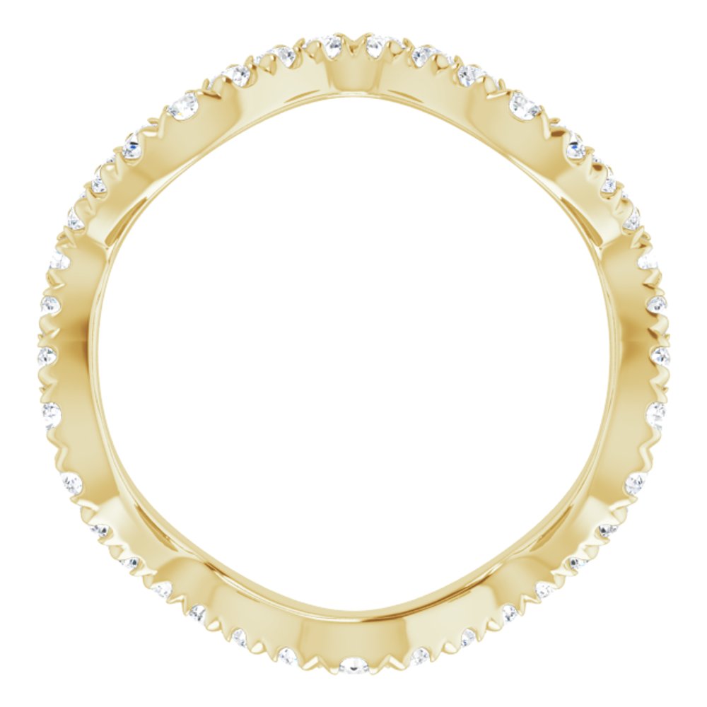 14K Yellow 1/2 CTW Natural Diamond French-Set Eternity Band