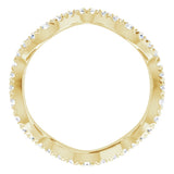 14K Yellow 1/2 CTW Natural Diamond French-Set Eternity Band