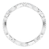 14K White 1/2 CTW Natural Diamond French-Set Eternity Band