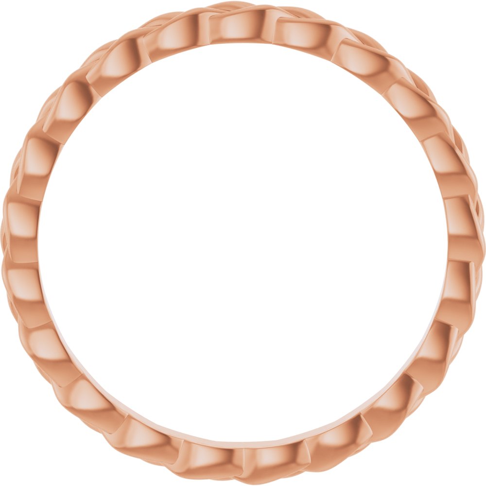 14K Rose 2 mm Woven Band