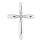 14K White 10x7.72 mm Cross Pendant