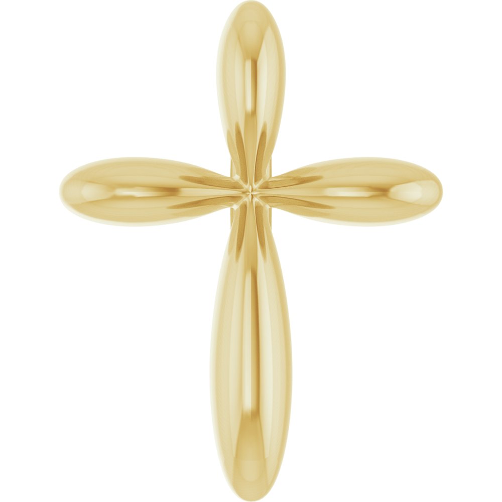 14K Yellow Gold 10x7.72 mm Cross Pendant