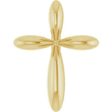 14K Yellow Gold 10x7.72 mm Cross Pendant