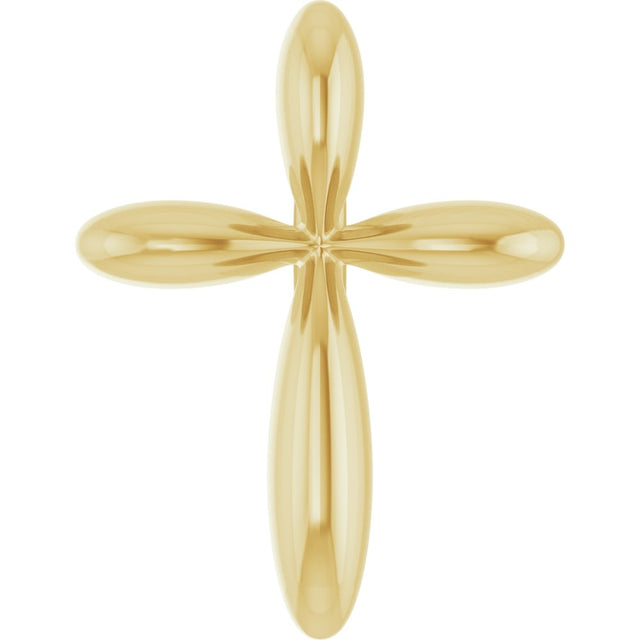 14K Yellow Gold 10x7.72 mm Cross Pendant