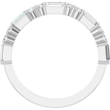 14K White 1/2 CTW Natural Diamond Anniversary Band