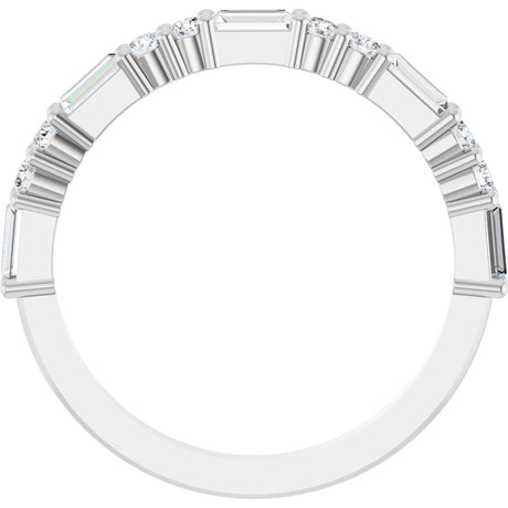 14K White 1/2 CTW Natural Diamond Anniversary Band