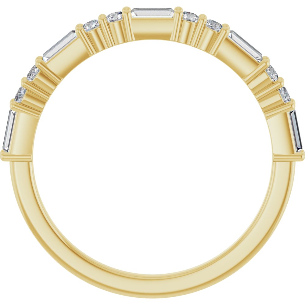 14K Yellow 5/8 CTW Natural Diamond Anniversary Band