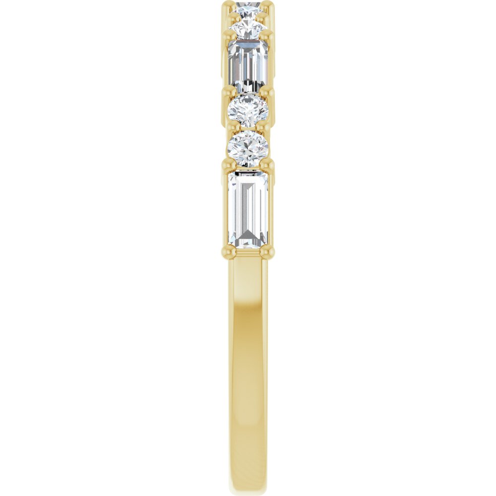 14K Yellow 5/8 CTW Natural Diamond Anniversary Band
