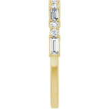 14K Yellow 5/8 CTW Natural Diamond Anniversary Band